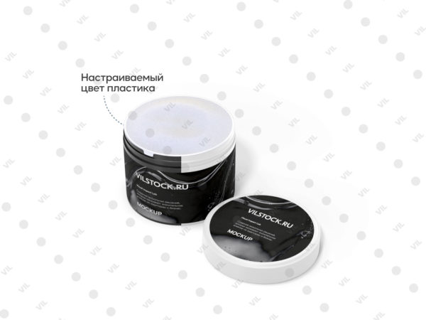 Мокап банки для косметики с закрытой мембраной 2